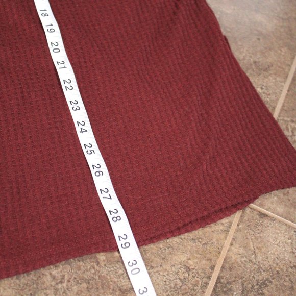 MAURICES Textured Cardigan Sweater Long Sleeve Open Front Plum Waffle Knit Med - Picture 7 of 10